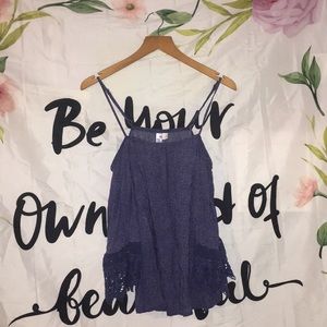 Dark blue with small dots blouse